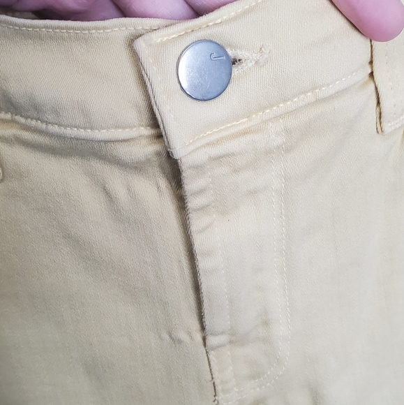 J BRAND Buttercup Yellow Mid-Rise Super Skinny Jeans Wash Acid Size 28 - Picture 5 of 12